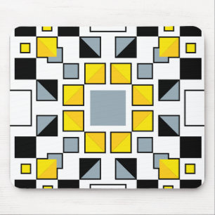 Mousepad Arte Moderna de Padrão de Colcha Geométrica