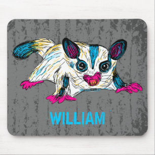 Mousepad Arte Moderna Personalizada Colorida Sugar Glider