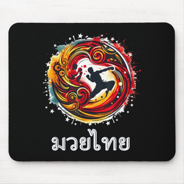 Mousepad Arte Muay Thai dos Oito Membros Kickboxing MMA (Frente)