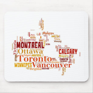 Mousepad Arte nas cidades do Canadá