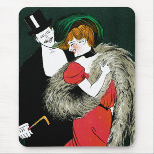 Mousepad Arte Nova Antiga, Moda Italiana Amor Romance