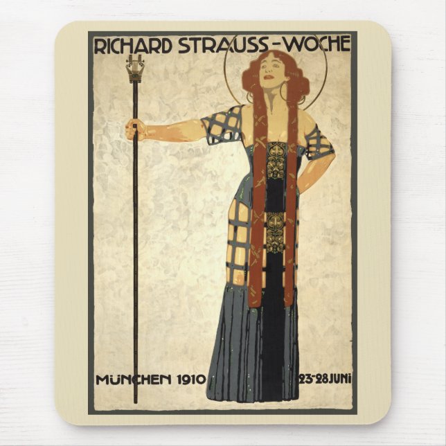 Mousepad Arte Nova Antiga Semana Richard Strauss, Munique (Frente)