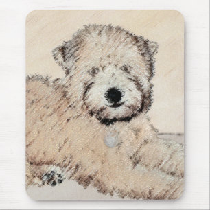 Mousepad Arte original de pintura terrier com revestimento