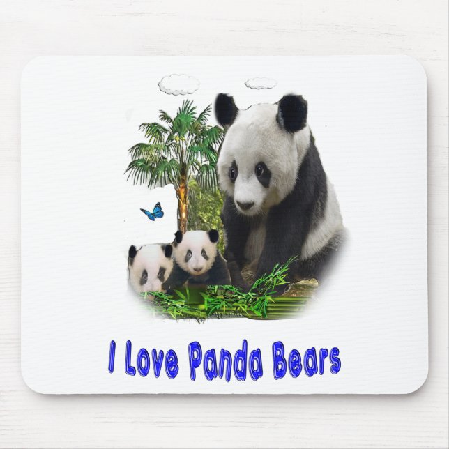 Mousepad Arte Panda Love (Frente)