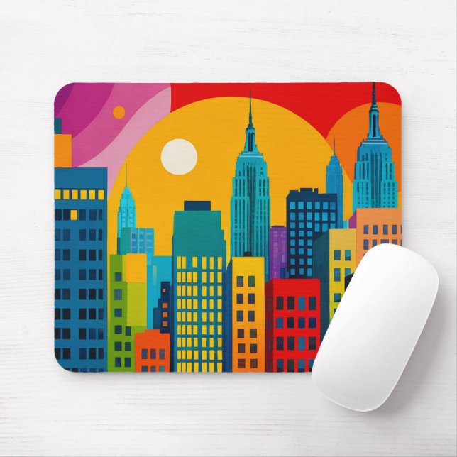 Mousepad Arte Pop de Nova York (Com mouse)
