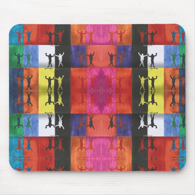 Mousepad Arte pop nº1 de Yeshaya Dank - unidade & harmonia (Frente)