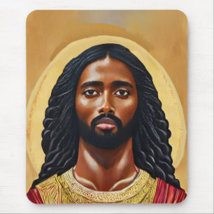 Mousepad Arte Religiosa Cristo de Jesus Africano Negro