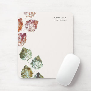 Mousepad Arte Rústico Aquarela Folhas Caindo Outono