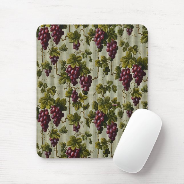 Mousepad Arte Rústico Francês de Videira de Vinha (Com mouse)