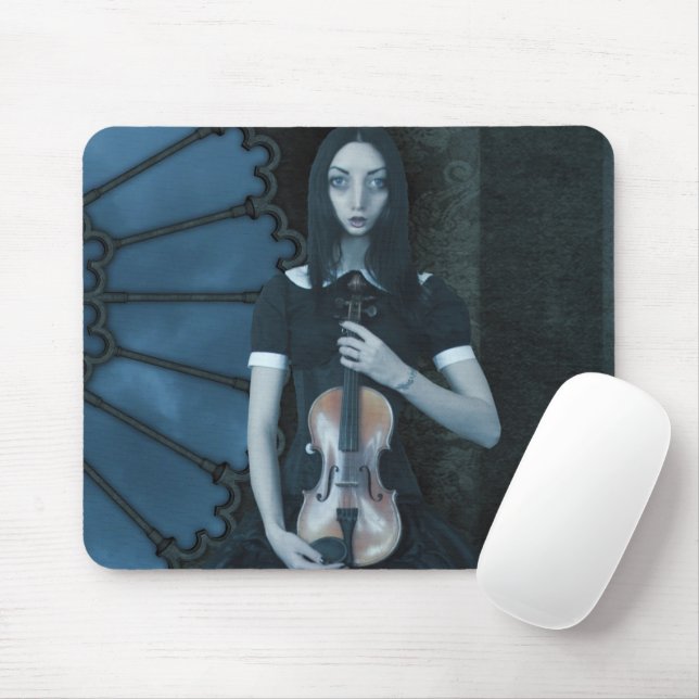Mousepad Arte Surreal Séria do Violinista Gótico-Vitoriano (Com mouse)
