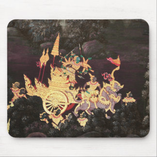 Mousepad Arte Tailandesa Tradicional Pintura de Carroça Rea