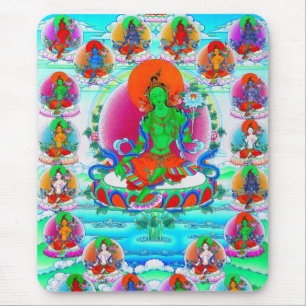 Mousepad Arte tibetana oriental legal do tatuagem do deus