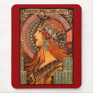 Mousepad Arte Vintage Alfons Mucha F Champenois