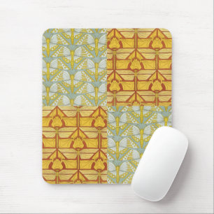 Mousepad Arte Vintage Art Nouveau Padrão de Grade da Nature