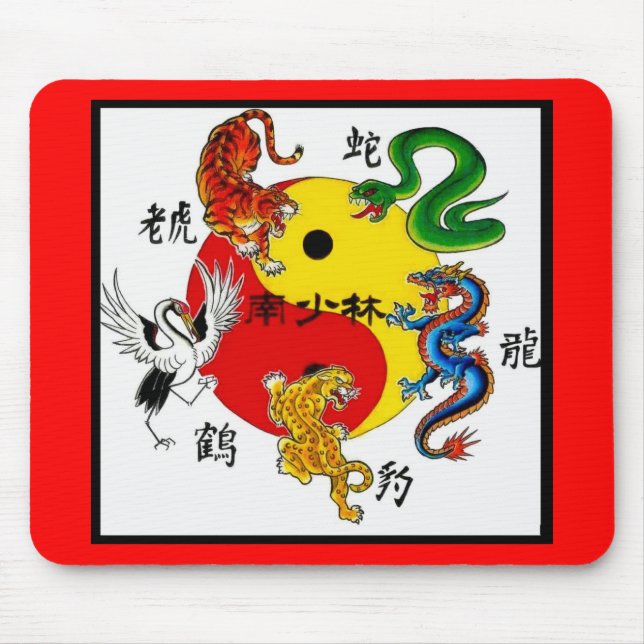 MOUSEPAD ARTES MARCIAIS 5 ANIMAIS (Frente)
