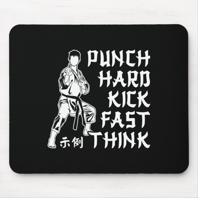 Mousepad Artes marciais de Karate, rápido em Duro, (Frente)