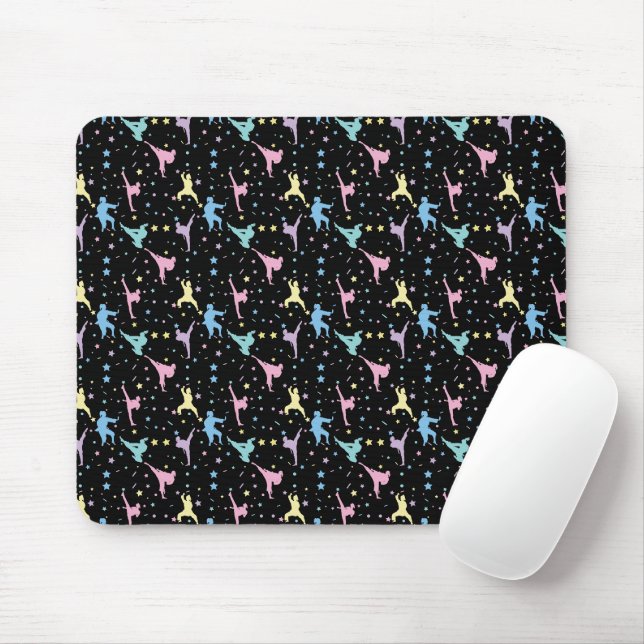 Mousepad Artes Marciais Karate Abstrato Estrelas Brilhos (Com mouse)