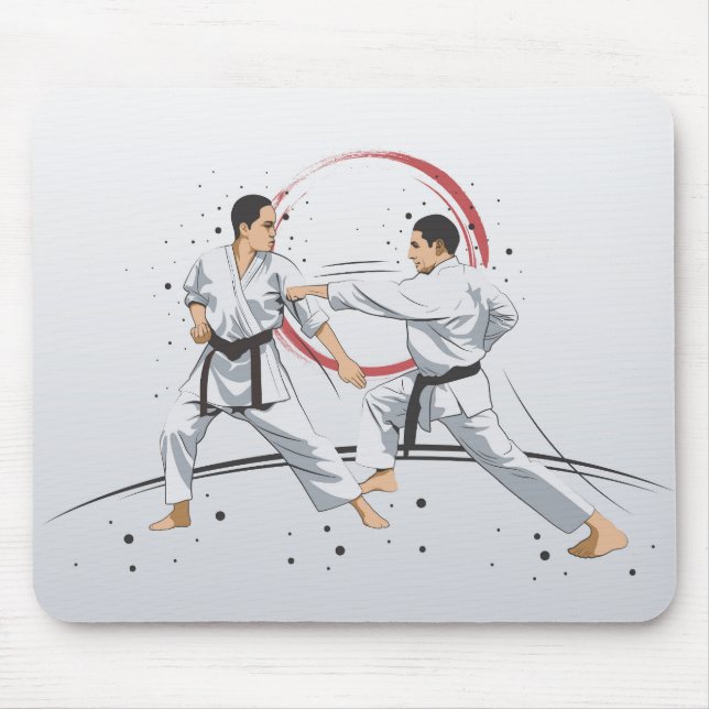 Mousepad Artes marciais Karate Combate Lutando ou Disparand (Frente)