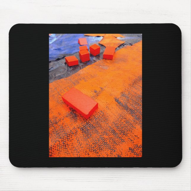 Mousepad Artes Plásticas Orgânicas De Laranja E Abstrato Az (Frente)