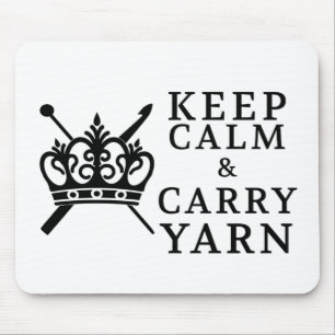 Mousepad Artesanatos Calm Carregar Yarn / Logotipo Coroa