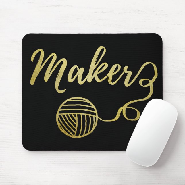 Mousepad Artesanatos De Criadores E Tipografia De Faux Folh (Com mouse)
