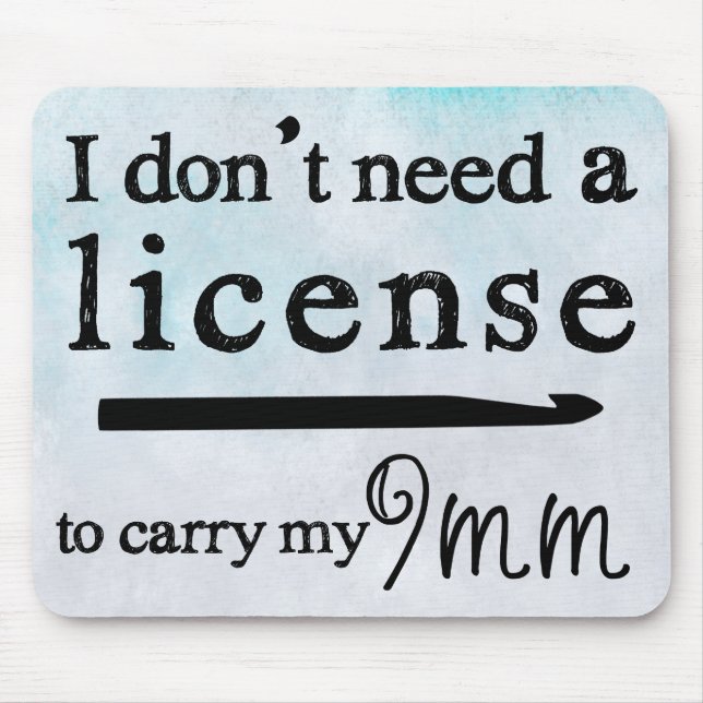 Mousepad Artesanatos de Licença Crochet Hook (Frente)