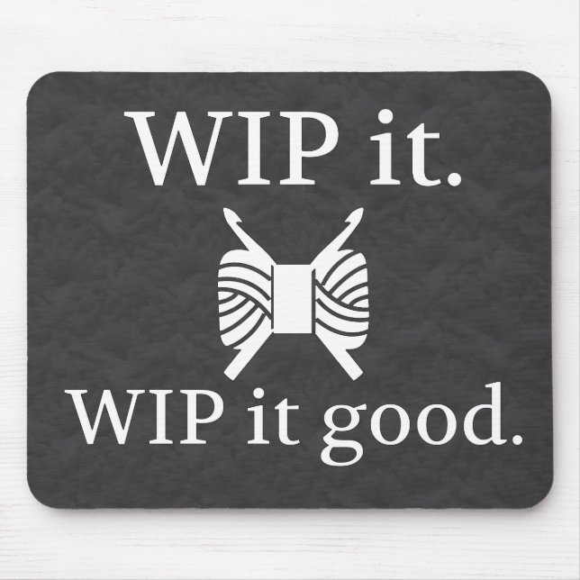 Mousepad ARTESANATOS de Textura de Boas Crochet WIP (Frente)