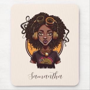 Mousepad Artista Afro Mulher