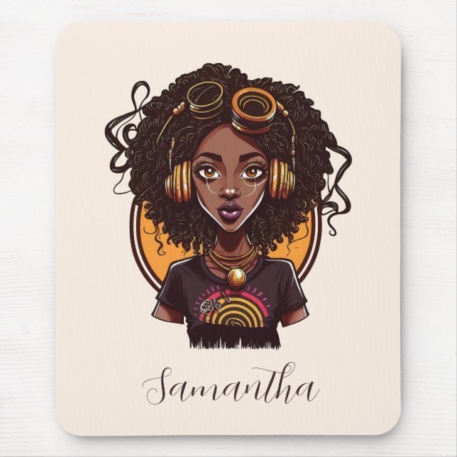 Mousepad Artista Afro Mulher (Frente)