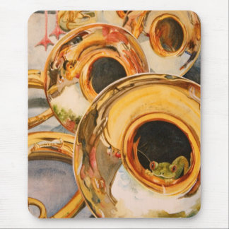 Mousepad Artista de escape engraçado do sapo do músico das