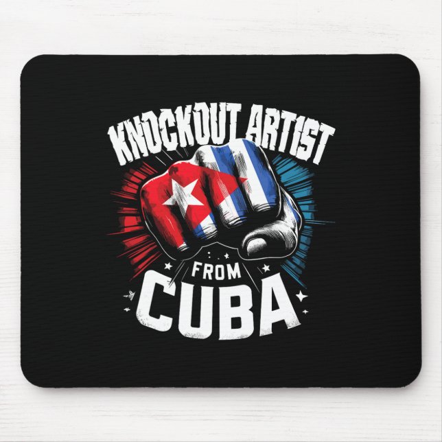 Mousepad Artista Derrubado Do Orgulho Da Boxeira Cubana (Frente)