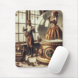 Mousepad Artistas do Globo de Neve Vitoriano Steampunk