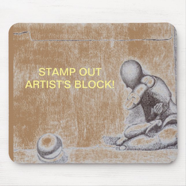 Mousepad Artistas e pessoas criativas temem o bloco m (Frente)