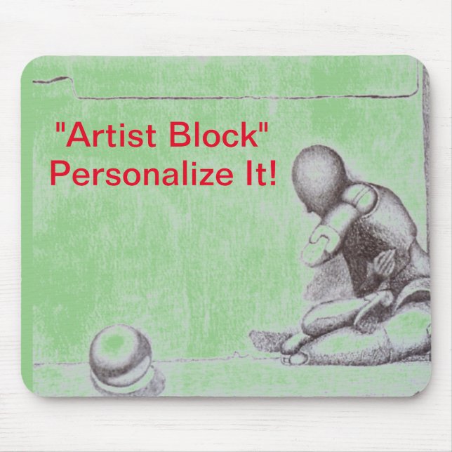 Mousepad Artistas e pessoas criativas temem o bloco m (Frente)