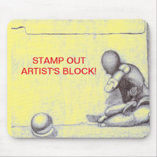 Mousepad Artistas e pessoas criativas temem o bloco m
