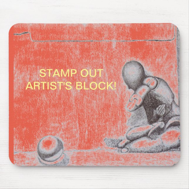 Mousepad Artistas e pessoas criativas temem o bloco m (Frente)