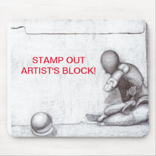 Mousepad Artistas e pessoas criativas temem o bloco m