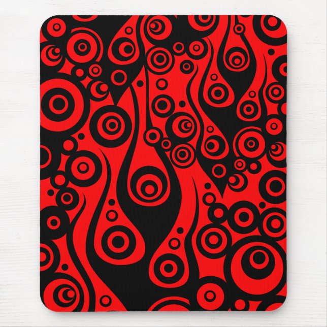 Mousepad ARTs de padrão - Chama de círculo de tatuagem | ve (Frente)