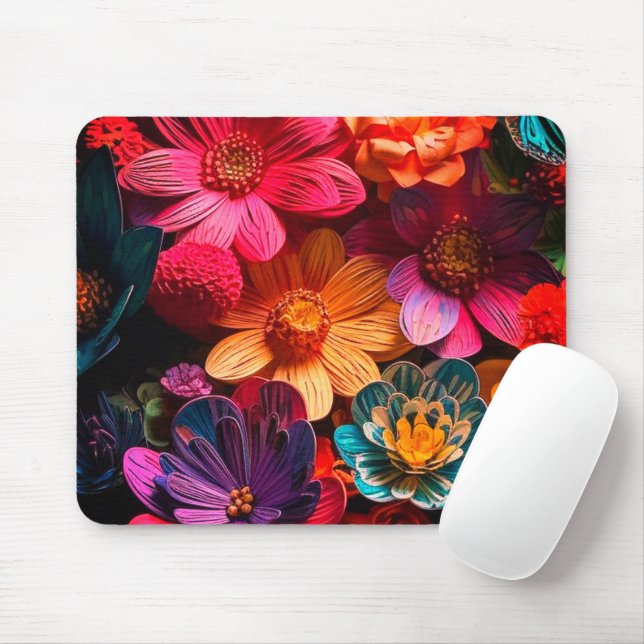Mousepad Artsy Flowers (Com mouse)