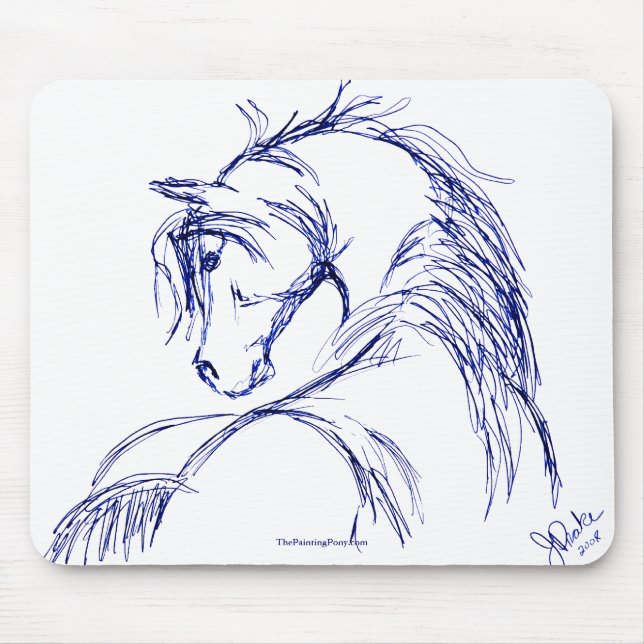 Mousepad Artsy Horse Sketch (Frente)