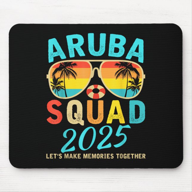 Mousepad Aruba Squad 2025 Vacation Friends Family Matching  (Frente)