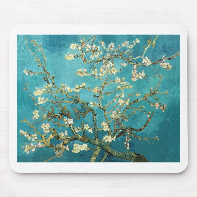 Mousepad Árvore Amêndoa Brilhante - Vincent Van Gogh (Frente)