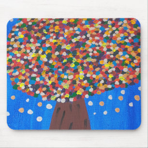 Mousepad Árvore colorida abstrato