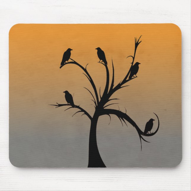 Mousepad Árvore com corvos (Frente)
