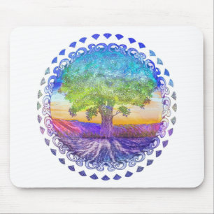 Mousepad Árvore da paz, do amor & do equilíbrio da vida