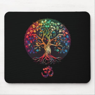 Mousepad Árvore Da Vida Com Símbolo Om Yoga