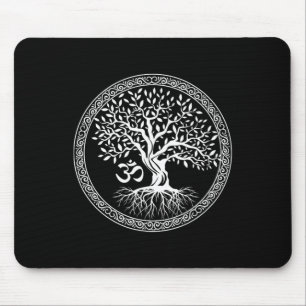 Mousepad Árvore Da Vida Com Símbolo Om Yoga Zen Meditação S