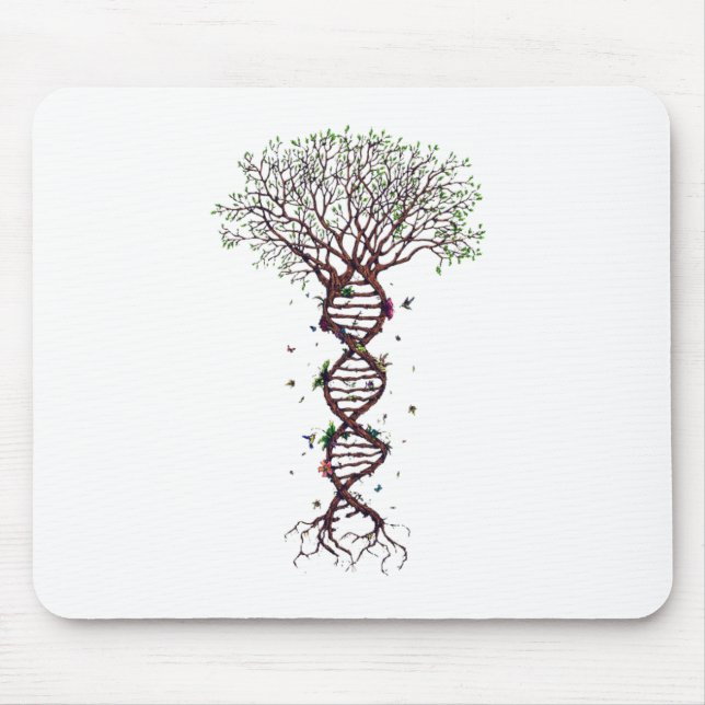 Mousepad Árvore da Vida DNA Genética Ambiente Biológico (Frente)