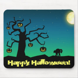 Mousepad Árvore de Abóbora de Halloween Assustadora - Mouse