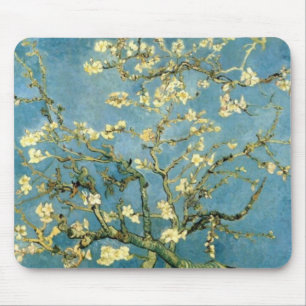 Mousepad Árvore de amêndoa de florescência por Van Gogh